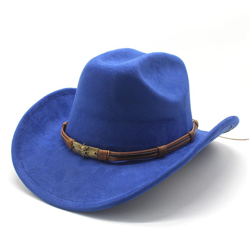 Западная ковбойская шляпа шерстяной цилиндр панк шляпа для верховой езды цилиндр со скрытой волной