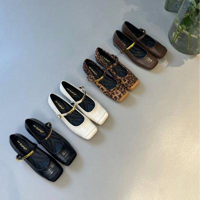 Туфли Мэри Джейн черные на плоской подошве женские туфли 2025 новые французские красные вечерние туфли Мэри Джейн