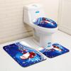 Christmas Bathroom Floor Mat Toilet Three-Piece Set