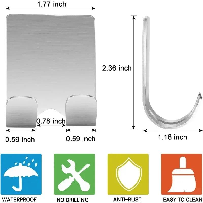 2 шт. Держатель для бритвы из нержавеющей стали, мужской, для бритья, подставка для бритвы, полка, стойка для хранения бритвы для бритья, крючок-органайзер для ванной комнаты