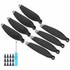 Lightweight Wing Blade Propellers, Drone Spare Accessories for Mavic Mini, 12 Screws, 8 Blades, Black with Silver Edges for Aircraft Use
