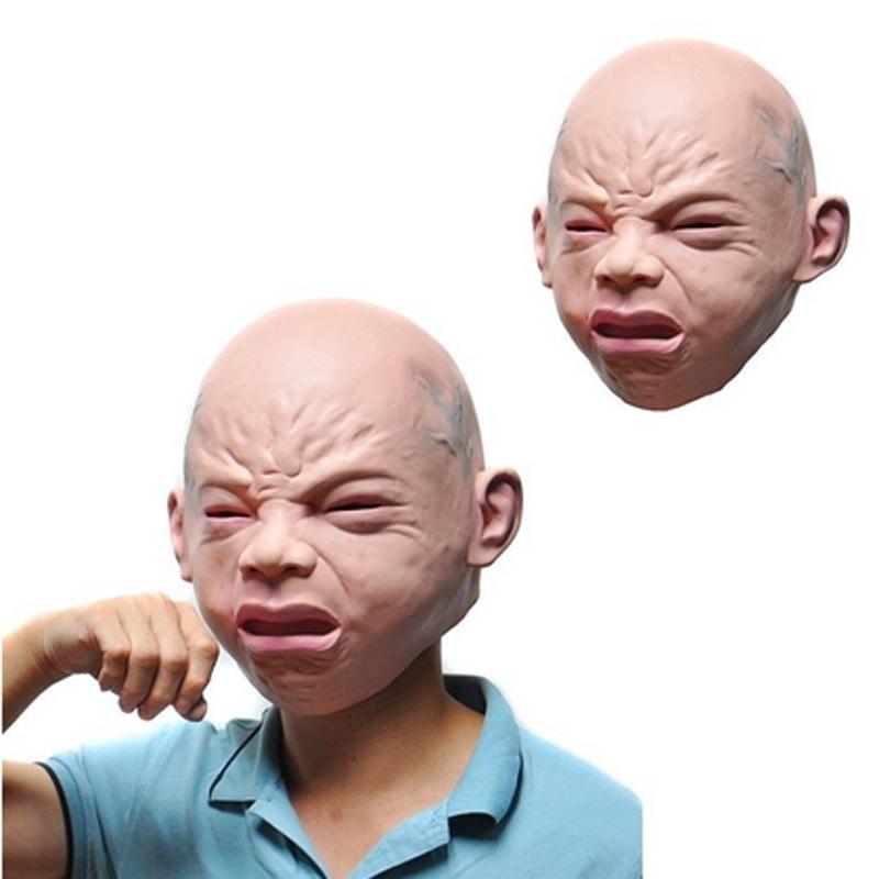 Новый Creepy Cry Baby Полная Голова Лицо Латексная Резина Маскарадный Костюм Маска