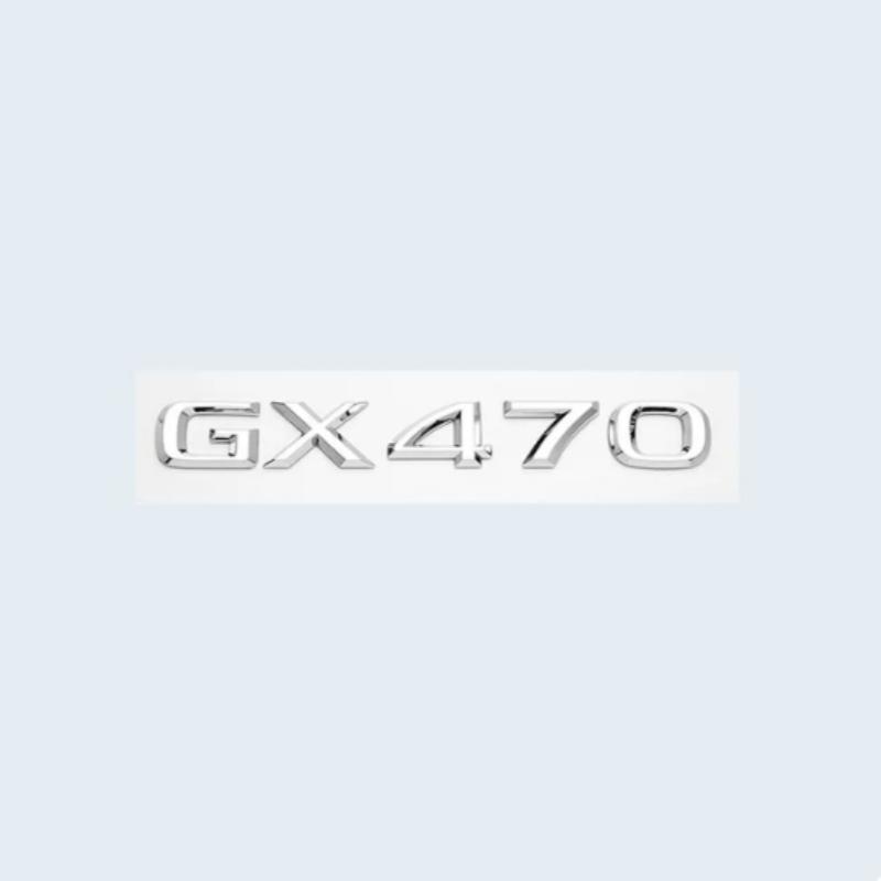 3D Trunk Emblem Badge Sticker for Lexus GX400 GX460 GX470 Letters Rear Logo ABS Chrome Silver/Glossy Black