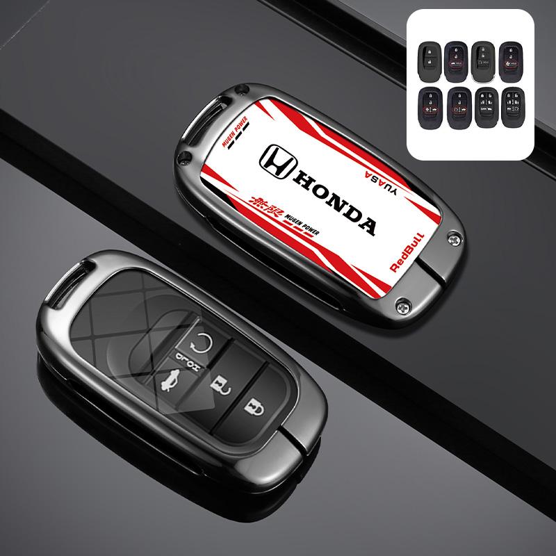 CLVRX1 Racing Style Car Remote Key Case Cover Keychain for Honda 2022 2023 2024 Accord Civic HR-V CR-V Pilot Sport SI EX EX-L Touring
