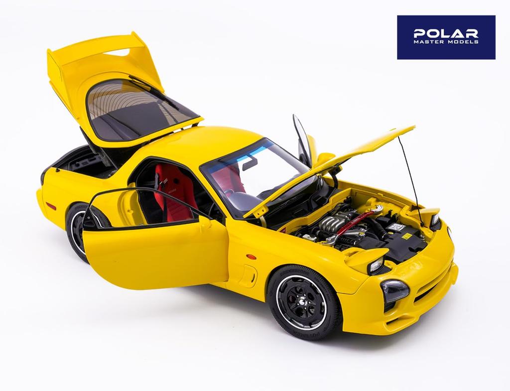 POLAR MASTER MODELS Масштаб 1/18 Mazda RX7 Желтый Speed Готовое изделие PLM22-002-1