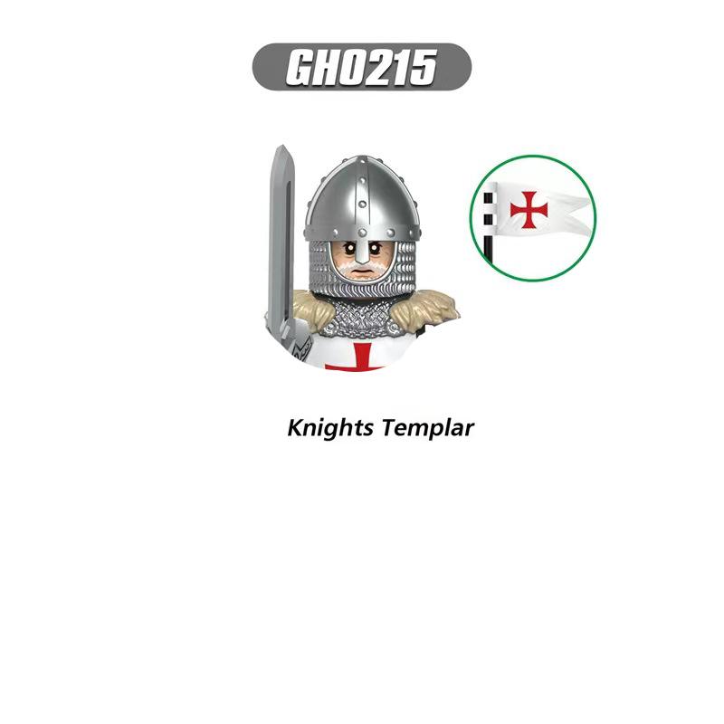 Средневековые Рыцари Серия Фигурки Строительные Блоки Воин Солдаты Стражники Львиное Сердце Больница Тевтонский Рыцарь Битва Пастор Детский Подарок