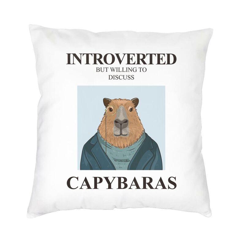 Fashion Capybara Square Throw Pillow Case Decoration 3D Double Side Printing Cushion Cover for Sofa