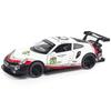 1/32 Porsche 911 RSR Alloy Car Model High Simulation Diecasts Toy со звуком и светом, инерционные транспортные средства, декоративные игрушки для детей