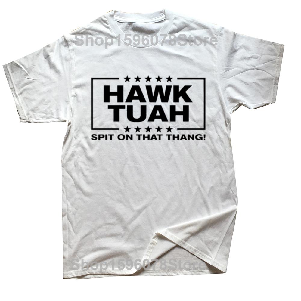 Футболка Hawk Tuah Spit on That Thang 2024 Смешная Мужская Женская Одежда Футболка Харадзюку Унисекс Винтажные Хлопковые Топы Графические Футболки