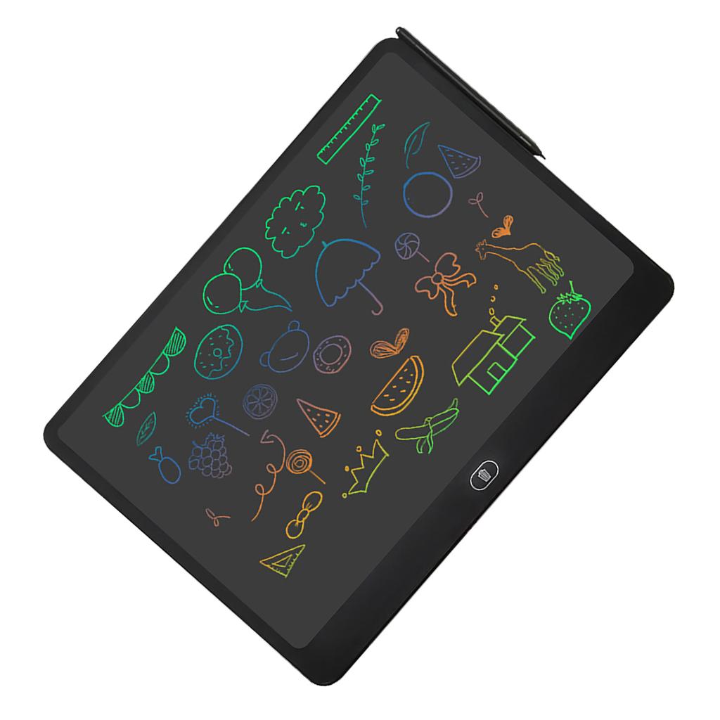 16 Inch Electronic LCD Writing Board Colorful Drawing Doodle Board Tablet for Outdoor Travel Black