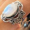 Antique Jewelry Rings Rainbow Moonstone Ring Wedding Jewelry