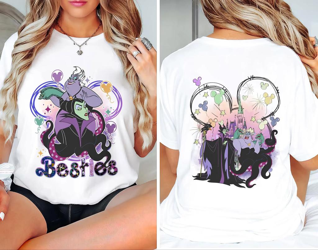 2026 Ursula And Maleficent Best Friend Tshirt Suitable For Both Unisex And Unisex Bad Witch Villain Tshirt