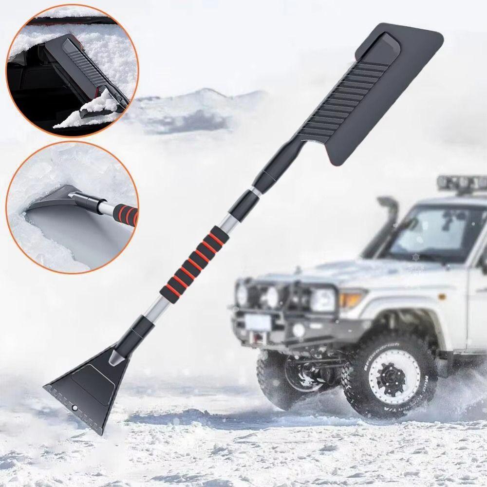 3 in 1 Extendable Ice Scraper Portable Snow Removal Brush  for Front Windshield
