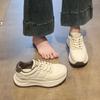 Низкие маленькие белые туфли женская обувь осень 2025 новая женская повседневная одинарная обувь женские туфли на платформе туфли-хлебцы универсальная женская обувь