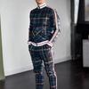 2021 Новые модные куртки, мужские спортивные костюмы, мужской комплект, клетчатый мужской повседневный комплект на молнии, летний спортивный костюм, мужской свитшот, спортивный костюм