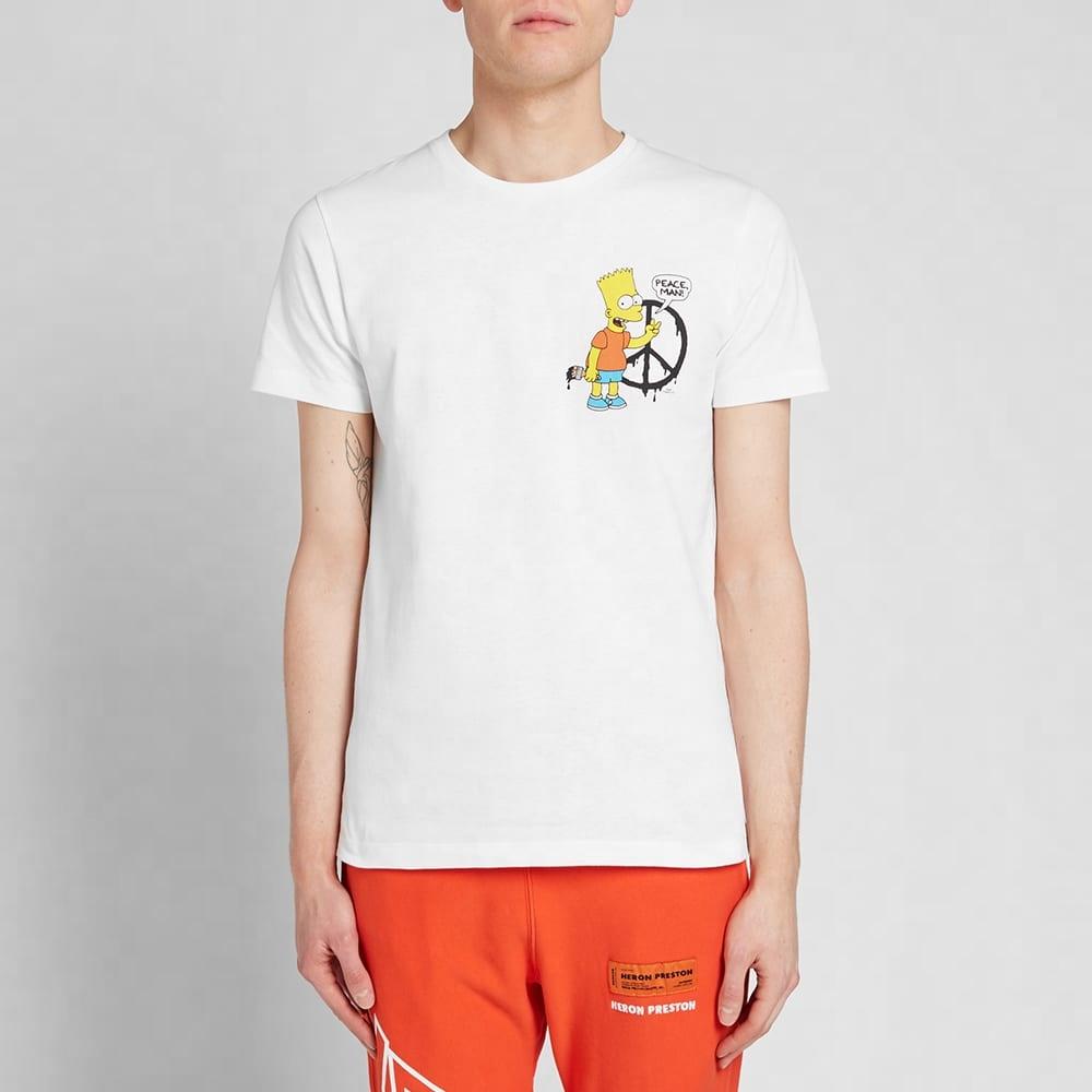 OFF WHITE Свободная футболка с Бартом OMAA027S191850340188