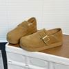 Женская обувь на платформе новая осенне-зимняя обувь на одном педале ленивые одинарные туфли Boken с сумкой на носке полушлепанцы