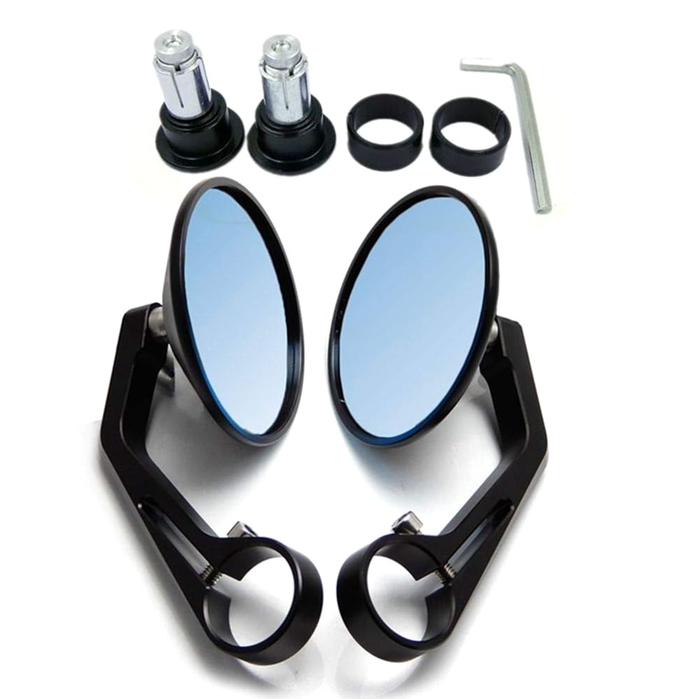 YCHOICEAUMO Зеркало руля, Зеркало мотоцикла, Зеркало мотоцикла, Алюминий CNC, Легкое, Мотоцикл, Левое и