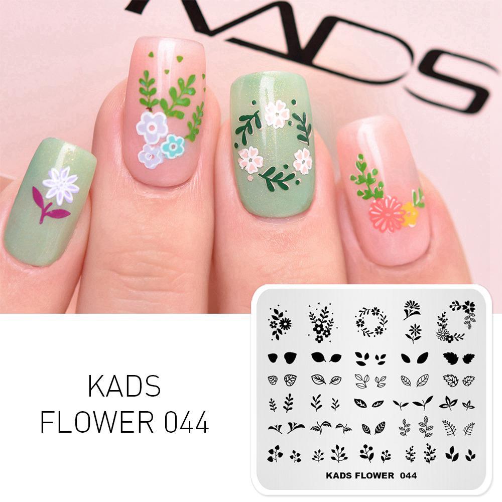 kads 53 Flower Series Nail Stamping Plates DIY Manicure Stamping Plate for Nail Art Template Nail Art Stamp Plates