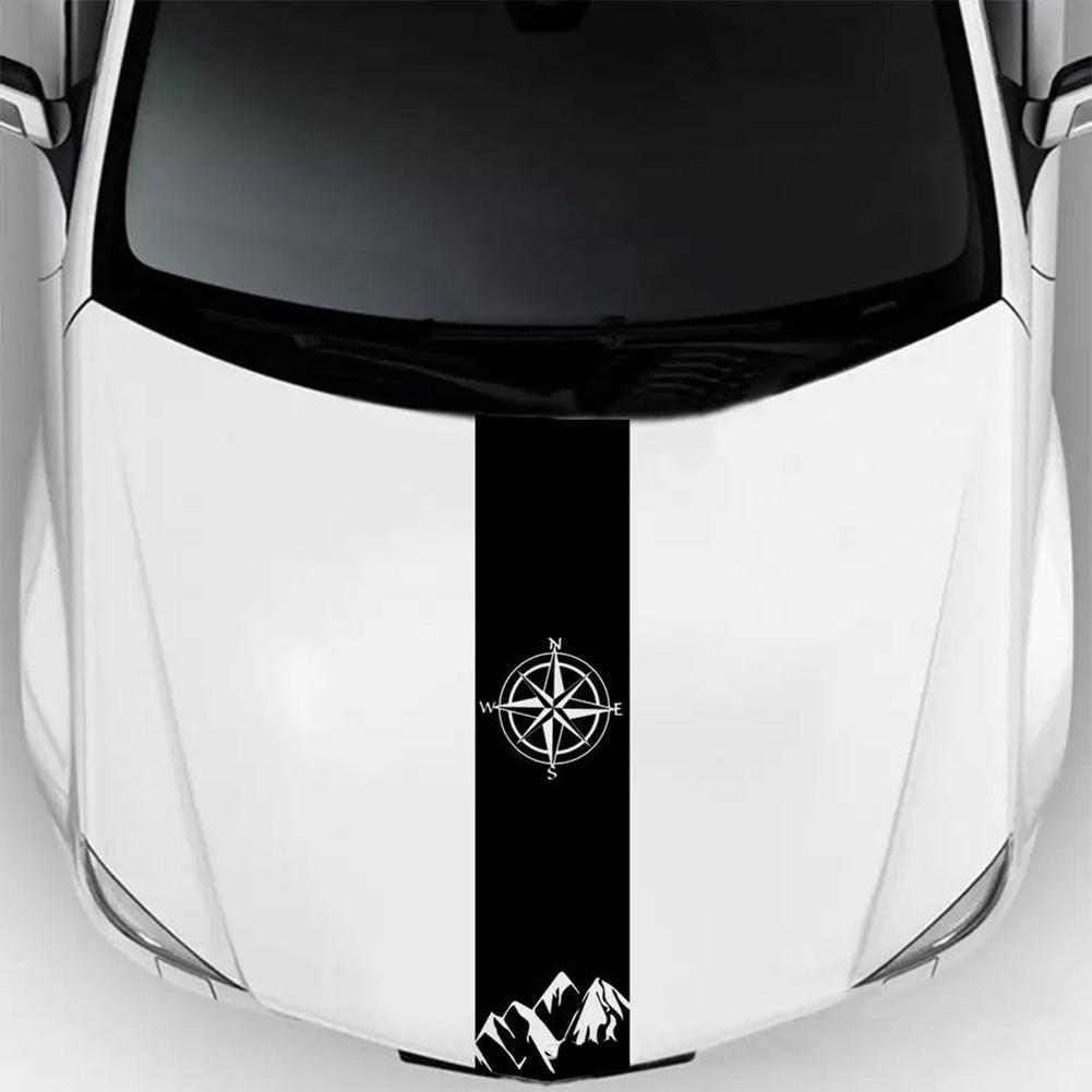 Персонализированные наклейки на капот автомобиля, полосатые наклейки, покрывающая пленка, наклейка на модифицированный кузов автомобиля, аксессуары для украшения автомобиля