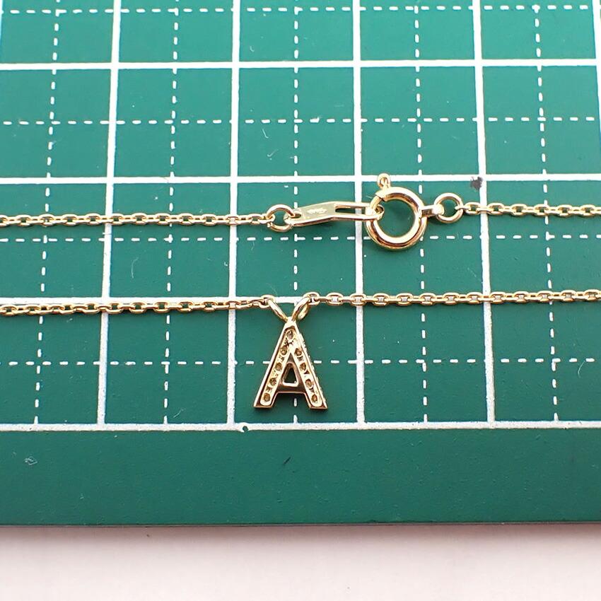Подержанное ожерелье-подвеска Star Jewelry из 18-каратного желтого золота с бриллиантом в виде буквы A j48-4