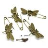 Safety Pin Vintage Antique Shawl Scarf Kilt Brooch Women Bronze DRAGONFLY Men