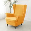 1PC Stretch Wing Chair Covers Elastic Anti-dirty Velvet Wingback Armchair Cover Single Relax Sofa Covers with Seat Cushion Cover