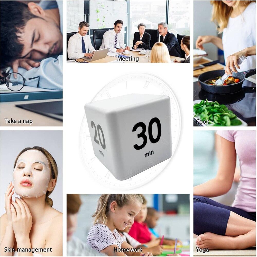 Таймер Time Cube Кухонный таймер для детей для управления временем Настройки обратного отсчета 15 20 30 60 минут