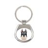 Schnauzer I - Geometric Keychain with a Photo and the Inscription