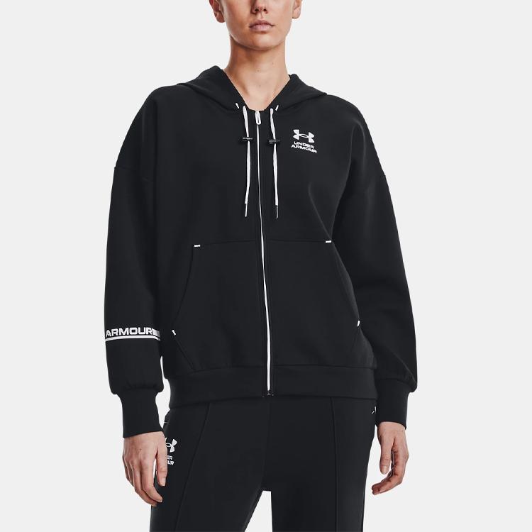Under Armour Тренировочная куртка Summit Knit Full Zip с капюшоном, женские куртки, черный цвет 1374464-001