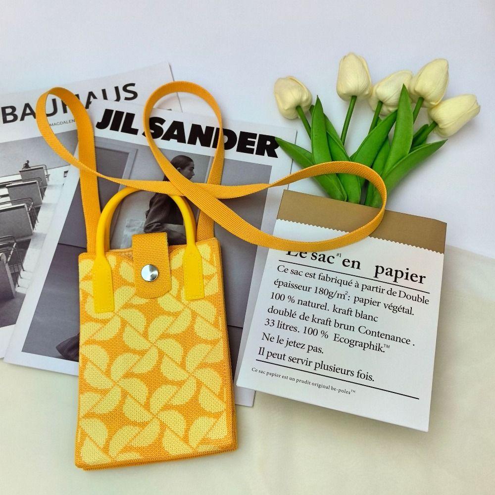 Мини-сумка через плечо, симпатичная сумка для мобильного телефона, студенческая сумка-мессенджер, вязаная сумочка, держатель для ключей, помада, мешочек