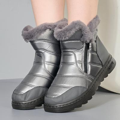 Водонепроницаемые женские зимние сапоги, теплые ботильоны для женщин, модные нескользящие зимние плюшевые сапоги