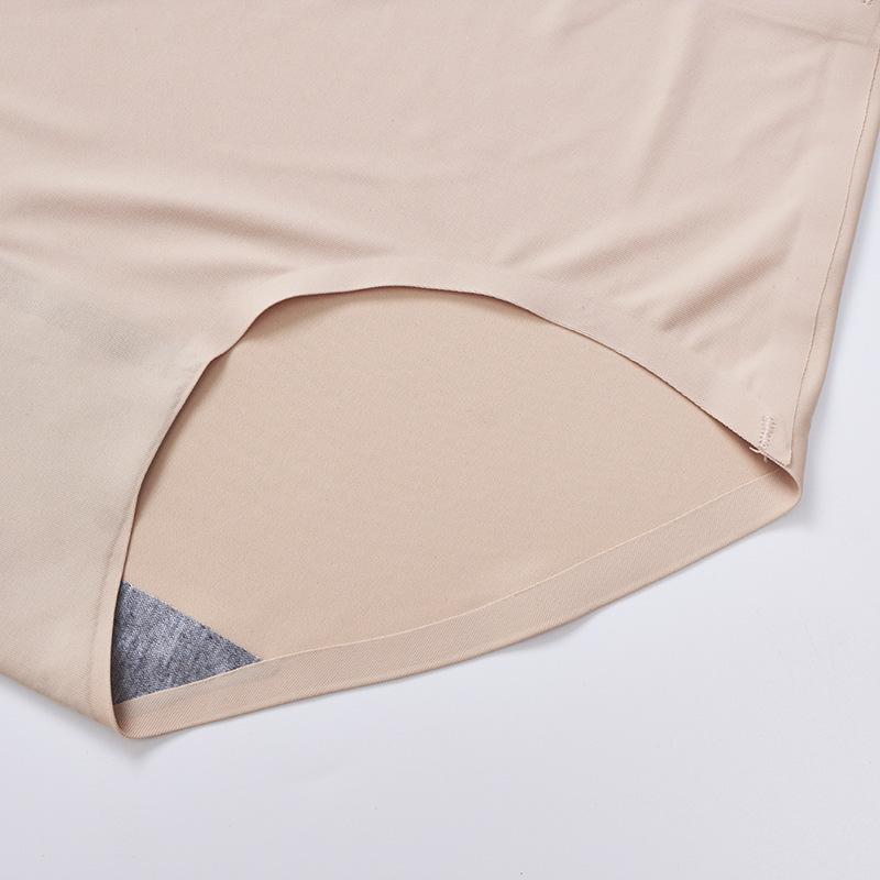 5 Pack Ice Silk Seamless Underwear Breathable Mid Waist Cotton Crotch Underwear