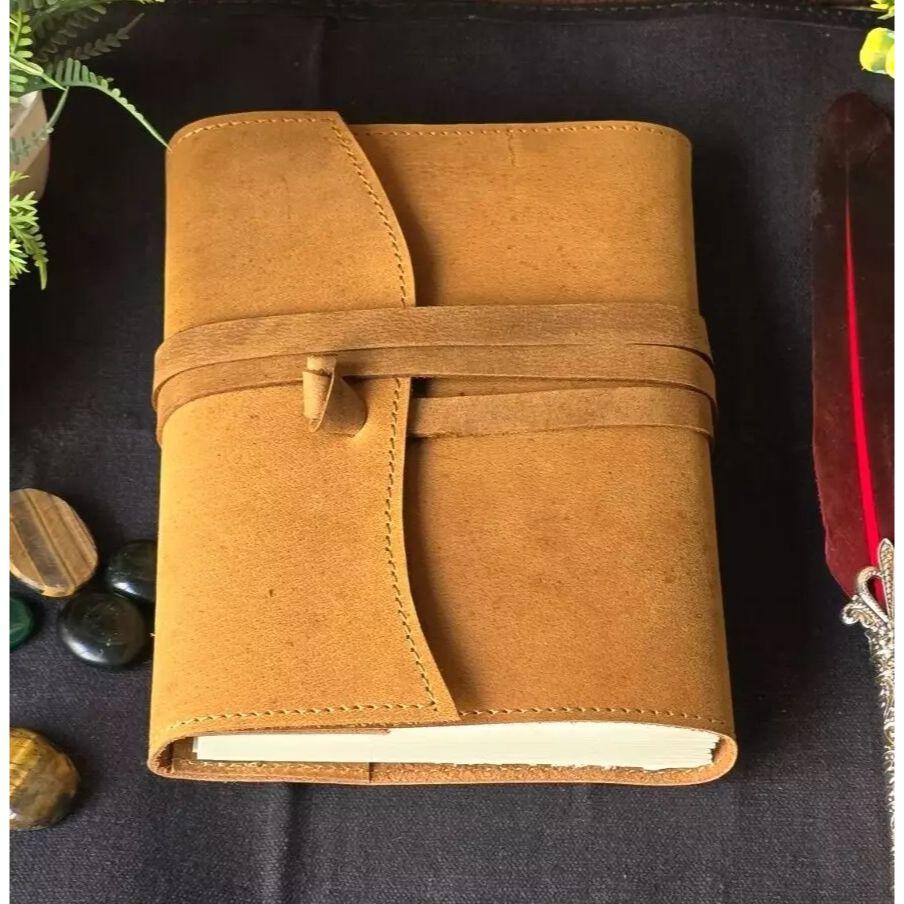Блокнот из натуральной кожи, натуральная коровья кожа, дневник, винтажный гримуар
