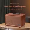 Retro Style Wooden Bluetooth HIFI Speaker with Wireless Heavy Bass for Home, Outdoor, and Karaoke