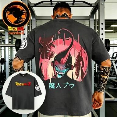 Dragon Ball Retro High Quality pure Cotton Breathable Men's Devil Buou Printed T-shirt Unisex 2026 summer new Fashion Casual Tee