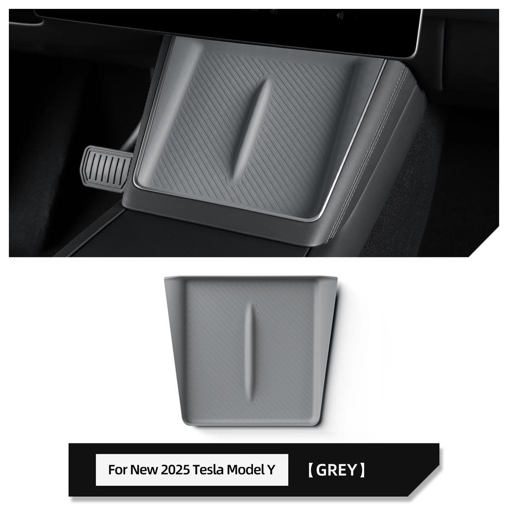 LUCKEASY for Tesla Model Y Juniper 2025 2026 Car Anti Dirt Pad Mobile Wireless Charging Anti-Slip Mats Silicone Accessiories