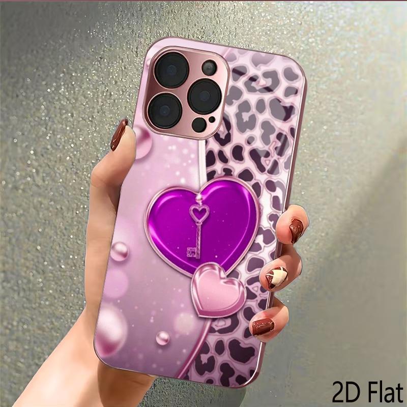 EartKey 2DFlat Для iPhone17 18 16 15 14 13 12 11 Pro Max XS XR 8 7Plus Чехол для телефона Ударопрочный Защитная задняя крышка