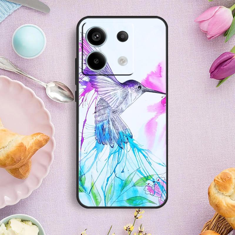 Чехол для телефона с колибри для Redmi Note 12 11 9 10 13 Pro Plus 9S 10S 11S 12S Redmi 13C 9C 10C 12C