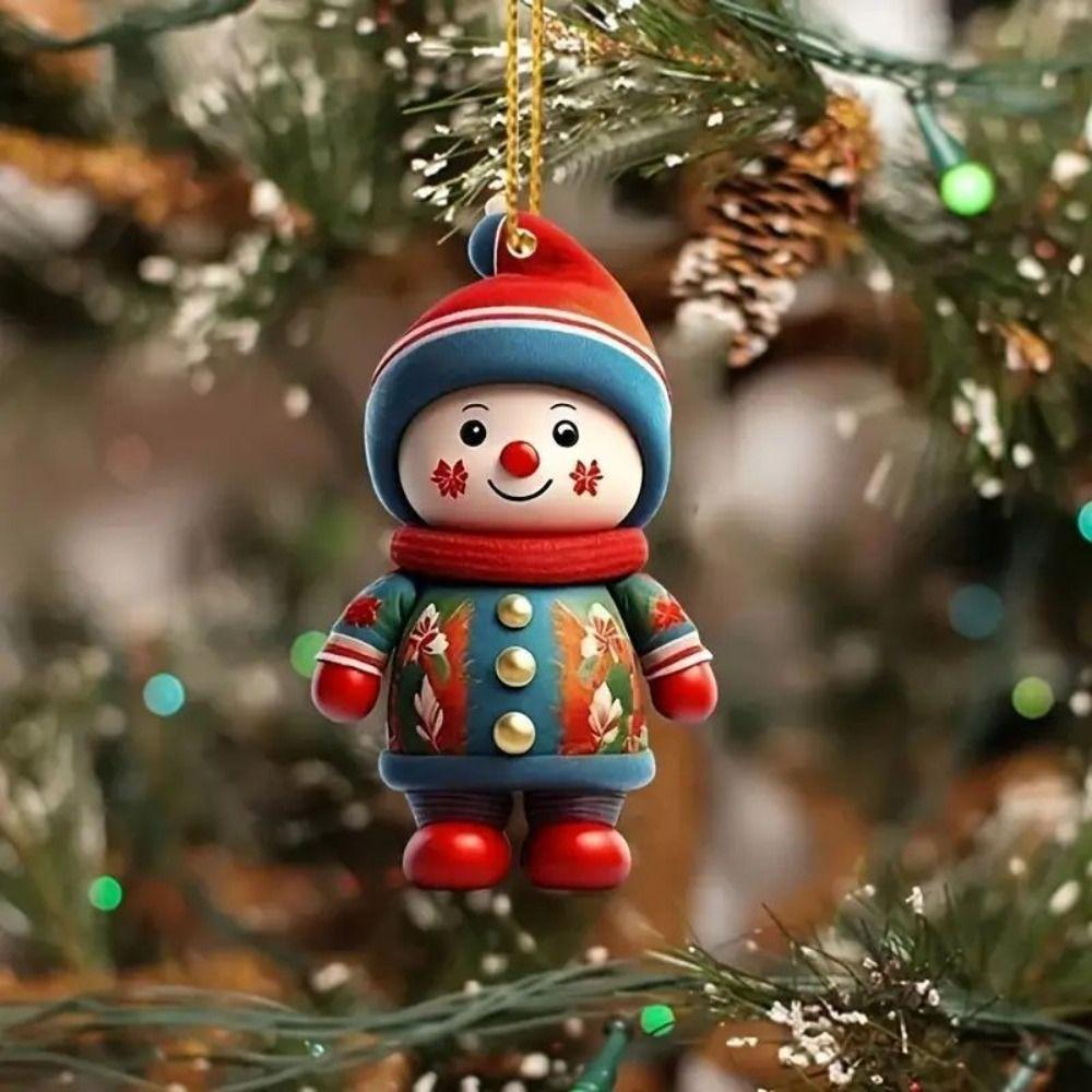 Durable Material Christmas Tree Decoration Multifunction 2D Acrylic Pendant