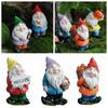 Сад фей Миниатюрная статуэтка гномов Многоцветная статуэтка мультяшных гномов Универсальная