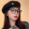 Металлический берет-звезда для женщин, однотонный, осенне-зимний, шерстяной, теплый, восьмиугольная кепка газетчика, элегантные женские шляпы художника