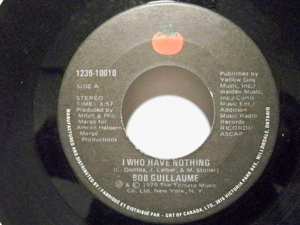7-дюймовая пластинка ROBERT GUILLAUME I Who Have Nothing The Streets Ar 123910010 Томат 1979 Канада Танцевальная Электроника Б/у