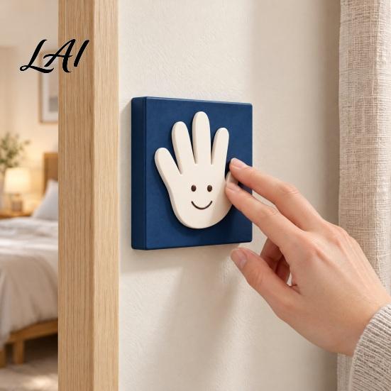 Bedroom Wall Decoration 3D Printed High Five Light Switch Plate Covers Decorative Palm Creative Gift for Children Cover Plate Outlet Covers