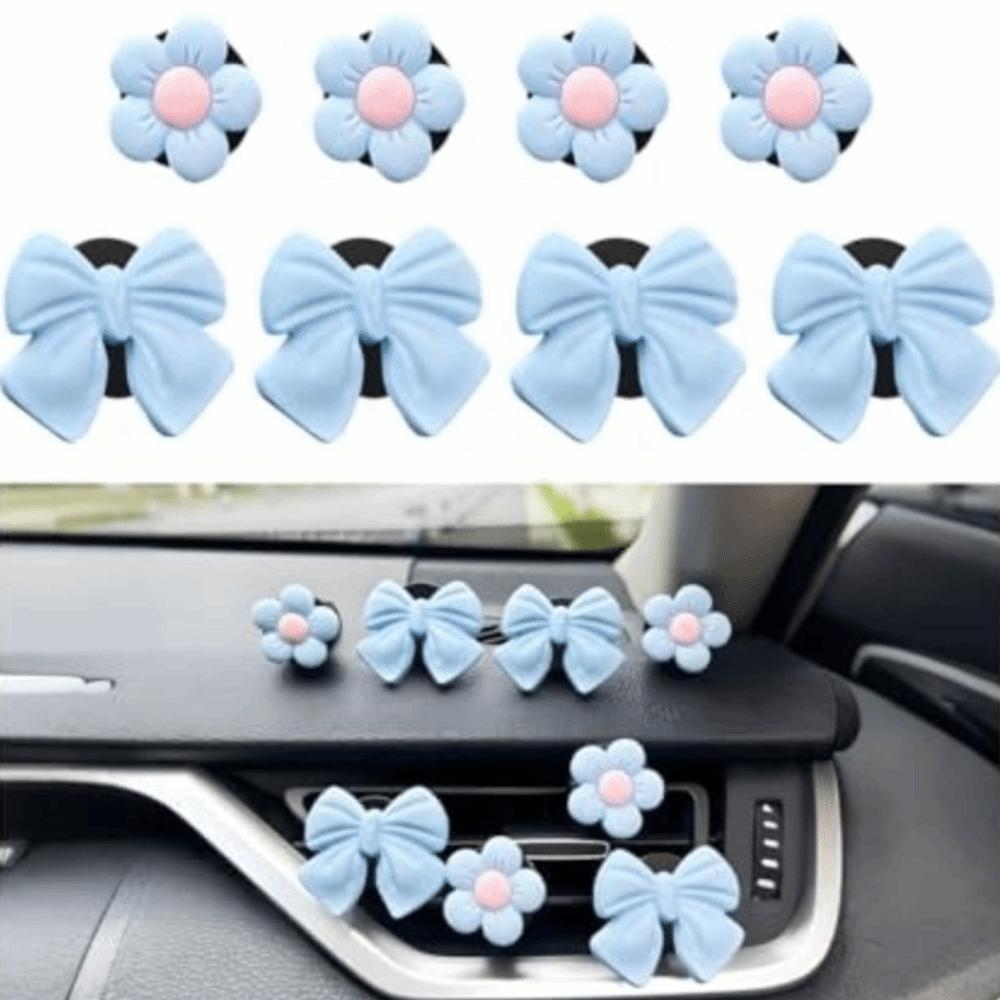 Bow Knot Design Air Vent Ornaments Sunflower Shape Dashboard Decorations For Women