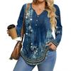 Womens Plus Size Long Sleeve Shirts  V Neck Tunic Tops Basic Loose Fit Tee Tops