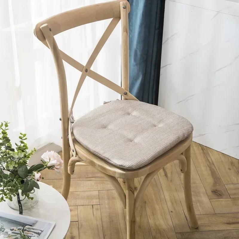 Chair Cushion with Straps Multi Color Dining Room Chair Cushions for Dining Chairs Sponge Seat Cushion Outdoor Garden Cushions
