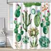 Водонепроницаемая и устойчивая к плесени шторка для душа с цифровой печатью кактусов, шторка-перегородка для ванной комнаты, не требующая пробивки