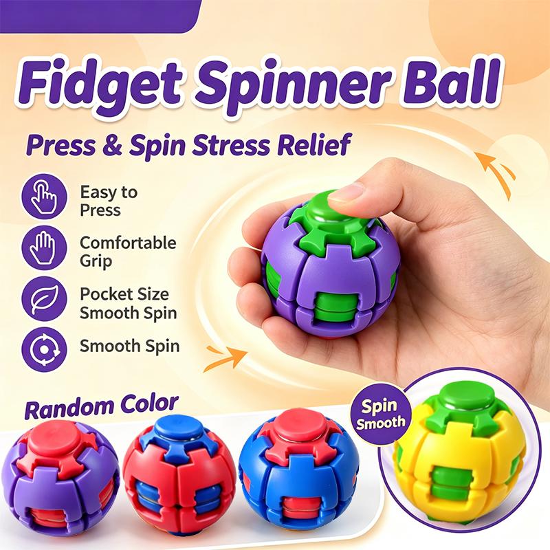 Новый Gear Fidget Squishies Мяч Двойное Нажатие Вращающийся Пальцевой Спиннер Карманный Портативный Снятие Стресса Офис Взрослый Игрушка от Тревоги