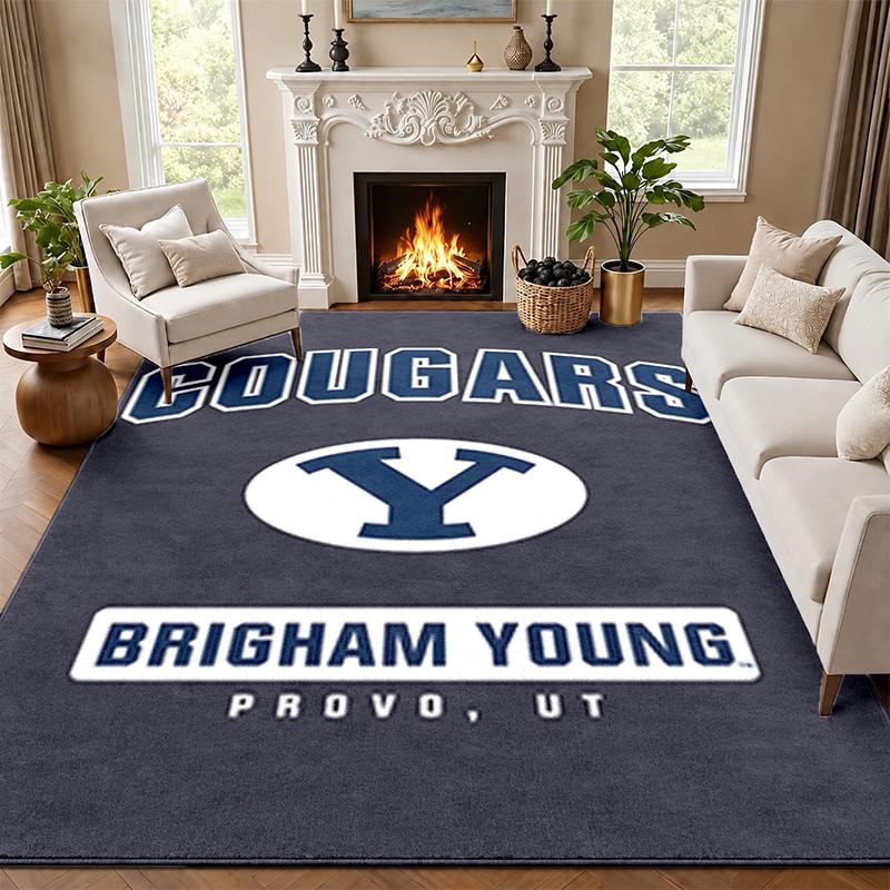 Коврик для двери с логотипом BYU Cougars для гостиной или спальни, Защитный коврик под стул, Офисное украшение, Рождественский подарок, Подарок на день рождения